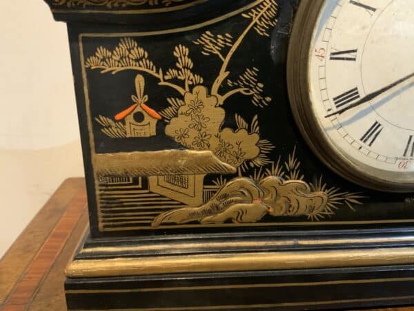 Mappin & Webb chinoiserie mantle clock Antique Clocks 4