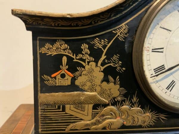 Mappin & Webb chinoiserie mantle clock Antique Clocks 5