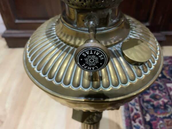 Oil lamp Victorian German floor standing Antique Lighting 8