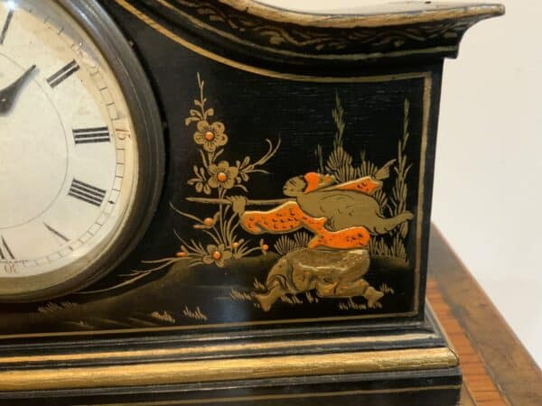 Mappin & Webb chinoiserie mantle clock Antique Clocks 8