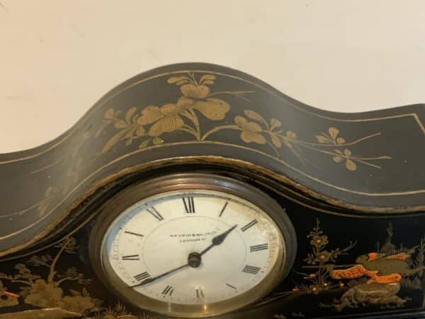 Mappin & Webb chinoiserie mantle clock Antique Clocks 9