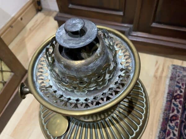 Oil lamp Victorian German floor standing Antique Lighting 10