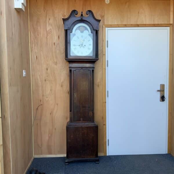 Grandfather Clock 8 day moon roller Antique Clocks 3