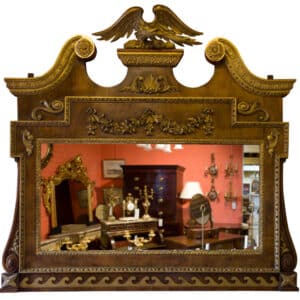 A large 19thCentury Overmantel Mirror Antique Mirrors