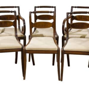 A set of Regency Mahogany Dining Chairs dining chairs Antique Chairs