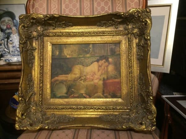 Hafia in gilt frame Antique Art 9