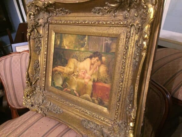 Hafia in gilt frame Antique Art 4