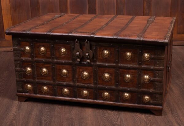 Indian Metal Bound Storage Chest SAI1839