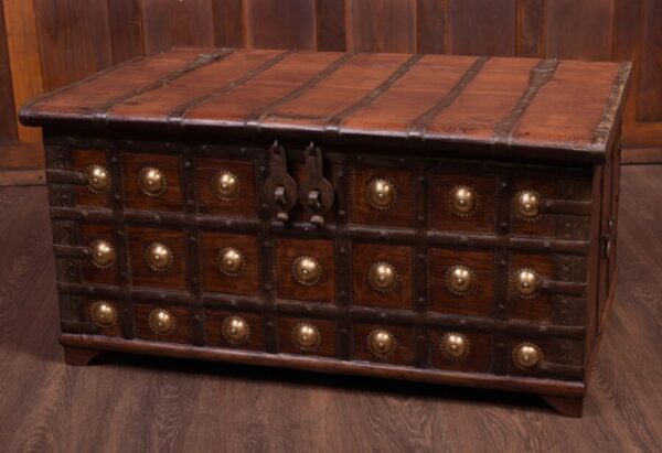 Indian Metal Bound Storage Chest SAI1839 Antique Chests 3