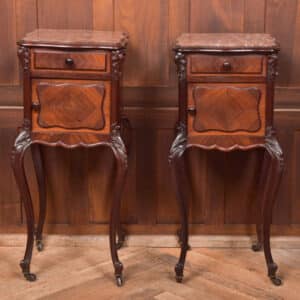 Pair Of French Marble Top Bedside Cabinets/ Pot Cupboards SAI2575 Antique Cabinets