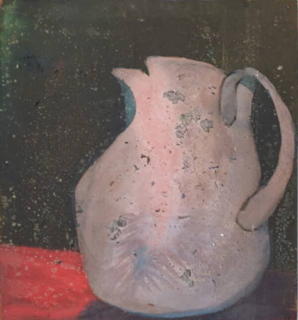Modernist Still Life with Jug Abstract Oil Painting Antique Art 3