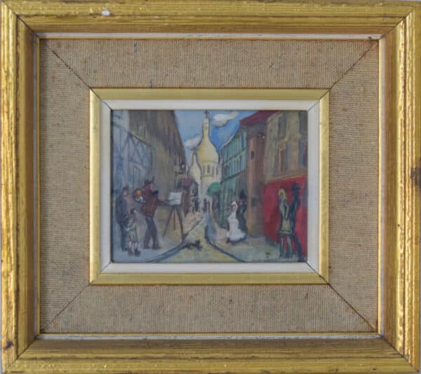 Montmartre Scene – Style of Michel Georges-Michel french art Antique Art 5