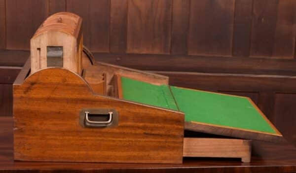 Military Campaign Camphor Wood Roll Top Writing Slope SAI1893 - Image 7