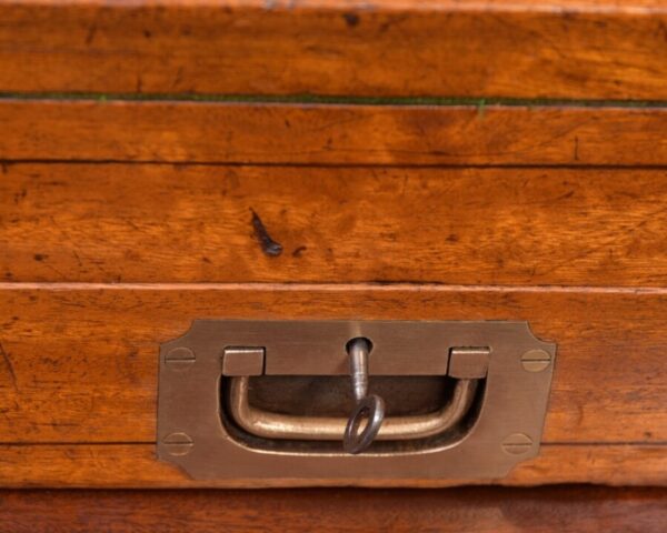 Military Campaign Camphor Wood Roll Top Writing Slope SAI1893 - Image 3