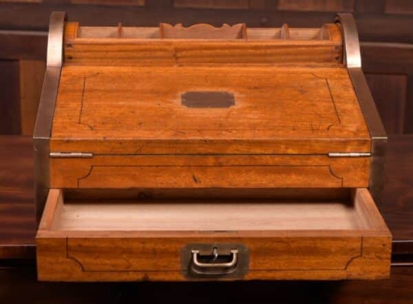 Military Campaign Camphor Wood Roll Top Writing Slope SAI1893 Antique Boxes 7