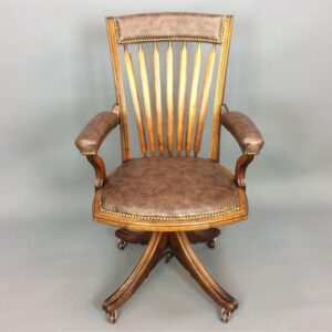 Late Victorian Oak Swivel & Tilt Desk Chair Oak Desk Chair Antique Chairs