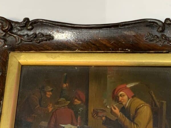 Painting Dutch Masterpiece oil on copper in quality frame - Image 11