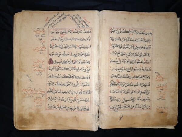Antique islamic mughal HANDWRITTEN Quran manuscript 17th C - Image 8