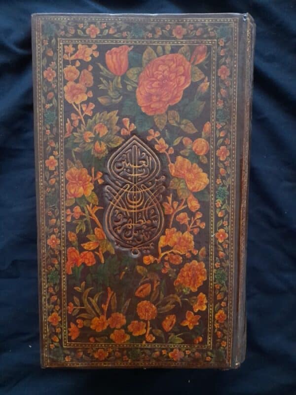 Rare Antique mughal HANDWRITTEN Quran manuscript with lacqured binding 18th C Book Antique Art 19