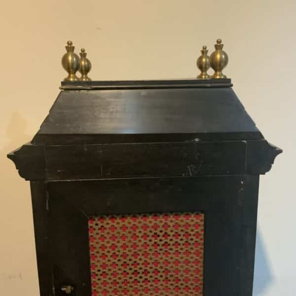 Bracket clock on eight bells ebonized case. Antique Clocks 15