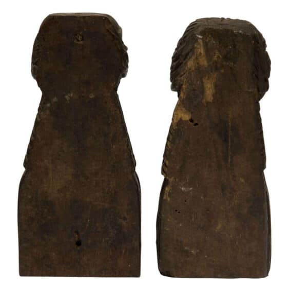 18thc carved oak bust & 1 other - Image 2