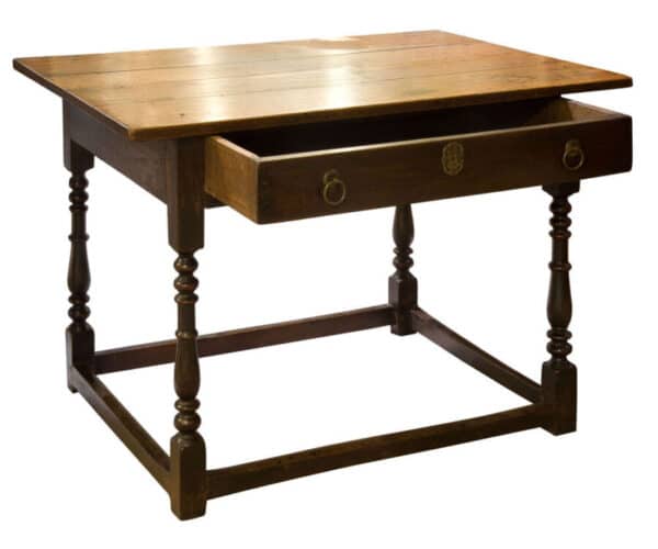 18thc oak side table Antique Furniture 4