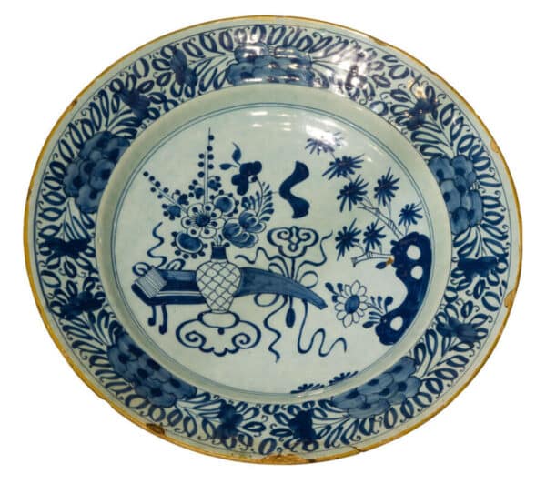 19thc Dutch Delft blue & white charger c1780 Miscellaneous 7