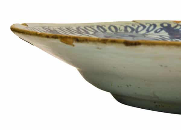 19thc Dutch Delft blue & white charger c1780 - Image 6