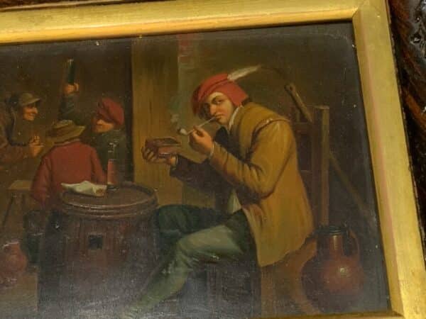 Painting Dutch Masterpiece oil on copper in quality frame - Image 3