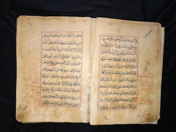 Antique islamic mughal HANDWRITTEN Quran manuscript 17th C - Image 14