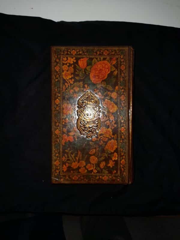 Rare Antique mughal HANDWRITTEN Quran manuscript with lacqured binding 18th C Book Antique Art 20