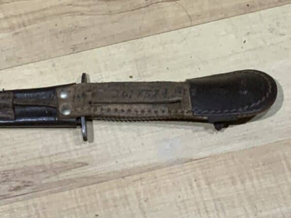 Commando dagger and leather scabbard William Rogers Sheffield 2WW Military & War Antiques 8