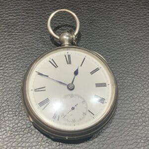 Pocket watch silver cased Coventry maker Adam Burgess Antique Jewellery