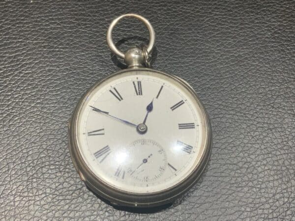 Pocket watch silver cased Coventry maker Adam Burgess Antique Jewellery 3