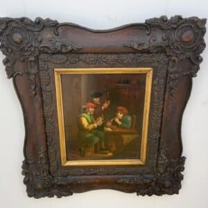 Painting Dutch Masterpiece oil on copper in quality frame Antique Art