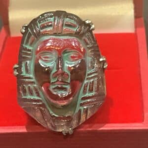 Egyptian Pharaohs head ring Victorian Antique Jewellery