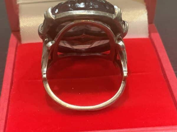 Egyptian Pharaohs head ring Victorian - Image 2