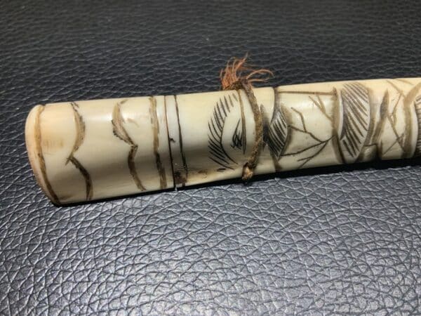 Japanese carved Bone Knife - Image 4