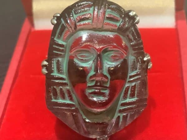 Egyptian Pharaohs head ring Victorian Antique Jewellery 6