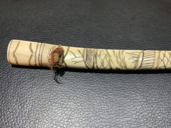 Japanese carved Bone Knife - Image 7