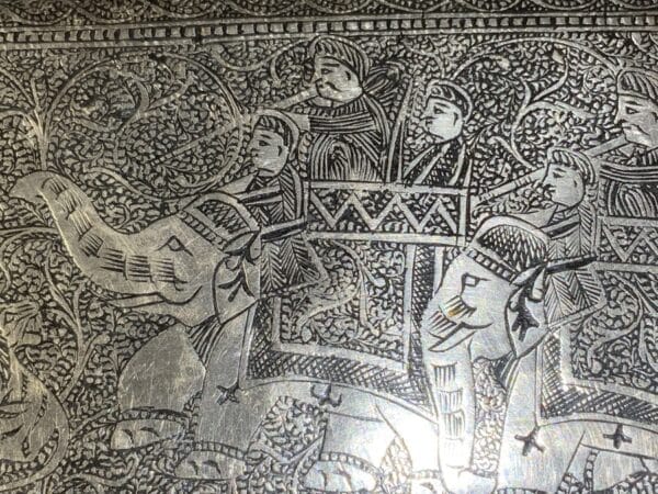 Indian Mogul’s Silver Cigarettes Case “ Tiger Hunt Scenes ‘ engraved - Image 11
