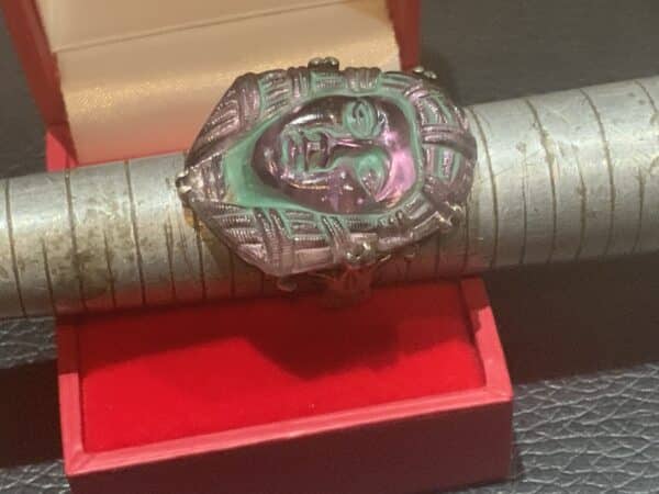 Egyptian Pharaohs head ring Victorian - Image 8