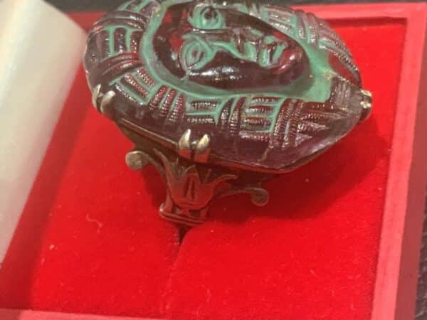 Egyptian Pharaohs head ring Victorian Antique Jewellery 12
