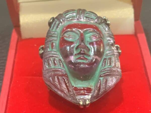 Egyptian Pharaohs head ring Victorian Antique Jewellery 13