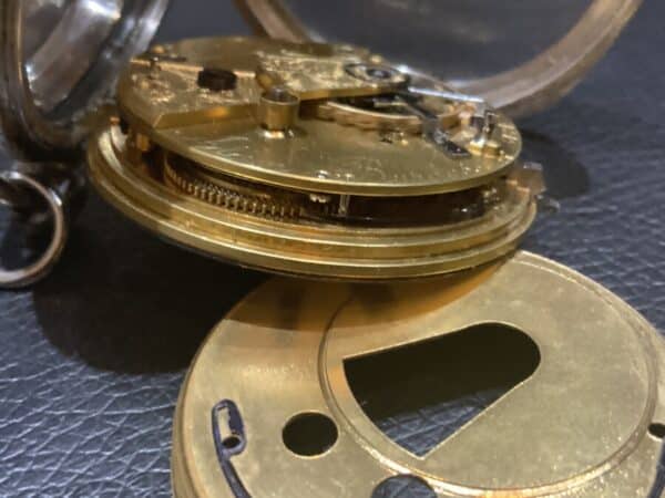 Pocket watch silver cased Coventry maker Adam Burgess - Image 5