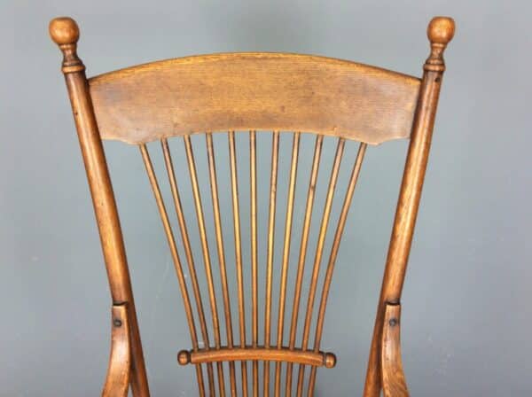 Early 20th Century American Oak Rocking Chair American Oak Rocking Chair Antique Chairs 7