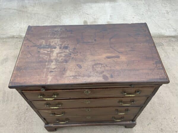 Brush Slide Georgian Mahogany Chest Of Drawers - Image 2
