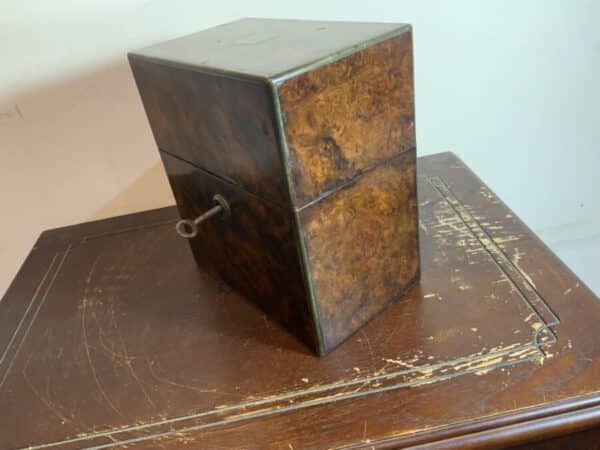 Gentleman’s Burr Walnut veneer Drinks Box. Antique Boxes 6