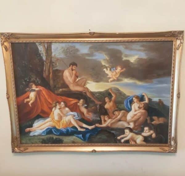 Oil Painting Mythological Oil Paintings Lovers Acis & Galetea Antique Art 3