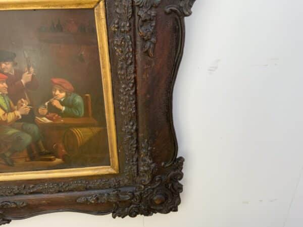 Painting Dutch Masterpiece oil on copper in quality frame Antique Art 10